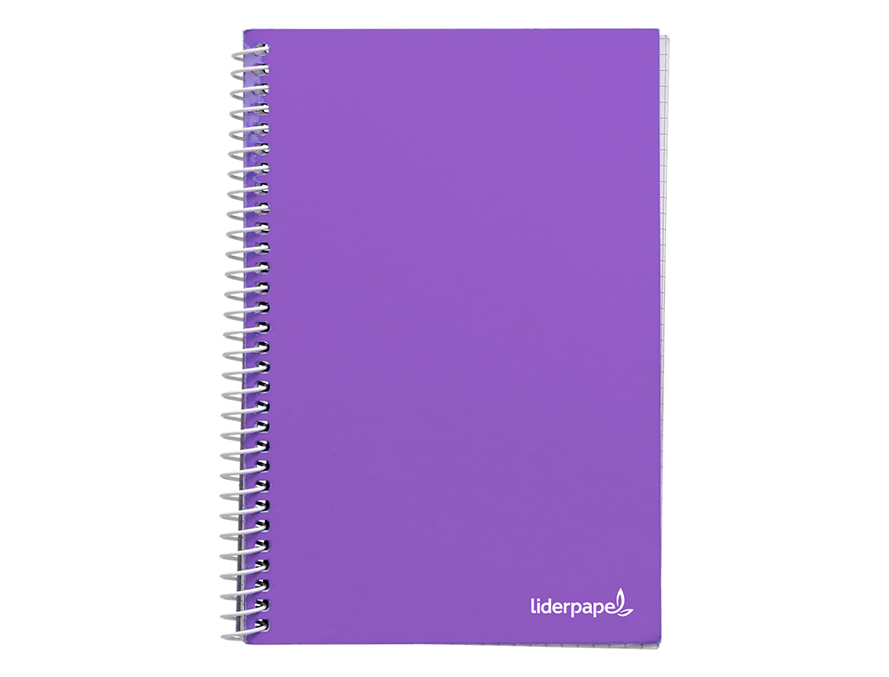 CUADERNO ESPIRAL LIDERPAPEL A4 MICRO SMART TAPA BLANDA 80H60GR CUADRO 5MM DOBLE MARGEN 4 TALADROS COLORES SURTIDOS