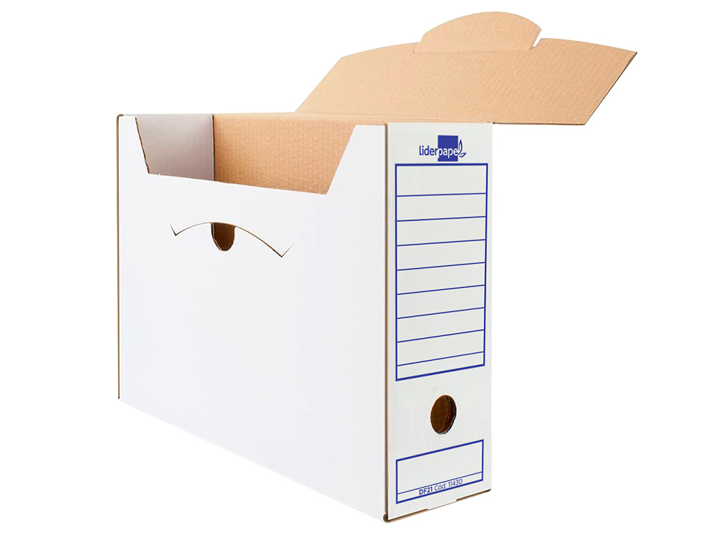 CAJA ARCHIVO DEFINITIVO LIDERPAPEL ECOUSE CARTON 100% RECICLADO 104 FOLIO 365X251X100MM 325G/M2