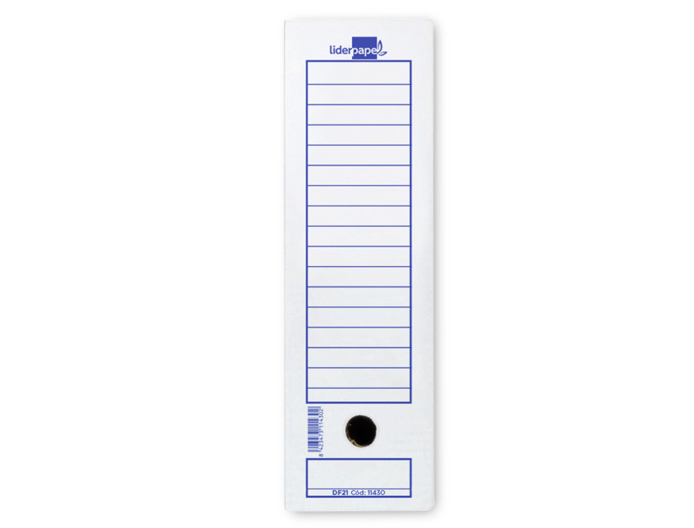 CAJA ARCHIVO DEFINITIVO LIDERPAPEL ECOUSE CARTON 100% RECICLADO FOLIO PROLONGADO 388X275X116MM 325G/M2