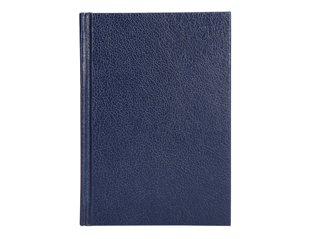 AGENDA ENCUADERNADA LIDERPAPEL CORFU 15X21 CM 2024 DIA PAGINA COLOR AZUL PAPEL 60 GR