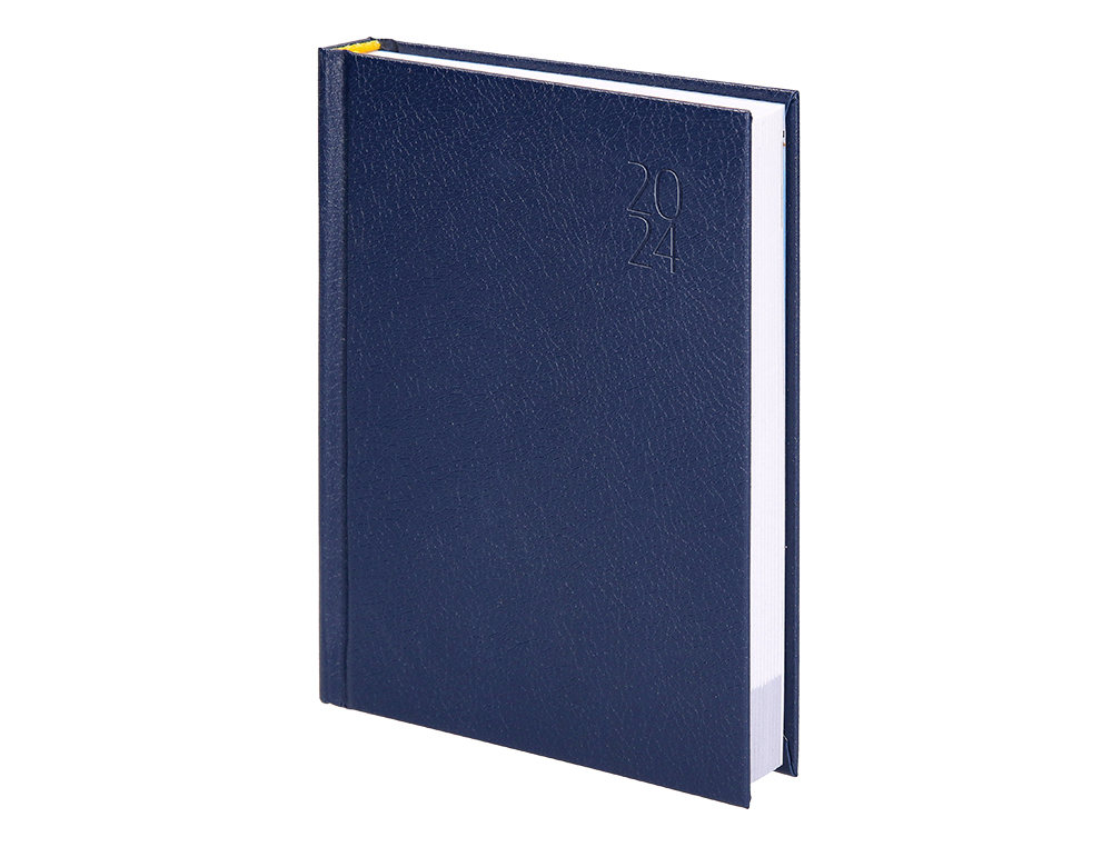 AGENDA ENCUADERNADA LIDERPAPEL CORFU 15X21 CM 2024 DIA PAGINA COLOR AZUL PAPEL 60 GR