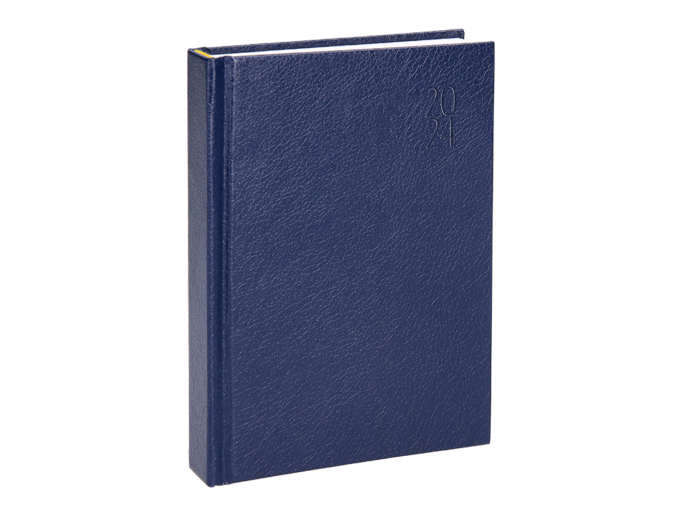AGENDA ENCUADERNADA LIDERPAPEL CORFU 15X21 CM 2024 DIA PAGINA COLOR AZUL PAPEL 60 GR