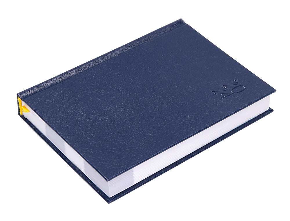 AGENDA ENCUADERNADA LIDERPAPEL CORFU 15X21 CM 2024 DIA PAGINA COLOR AZUL PAPEL 60 GR