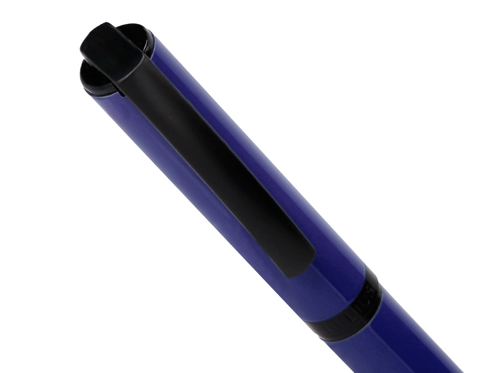 BOLIGRAFO BELIUS TURBO ALUMINIO COLOR AZUL Y NEGRO TINTA AZUL CAJA DE DISEO