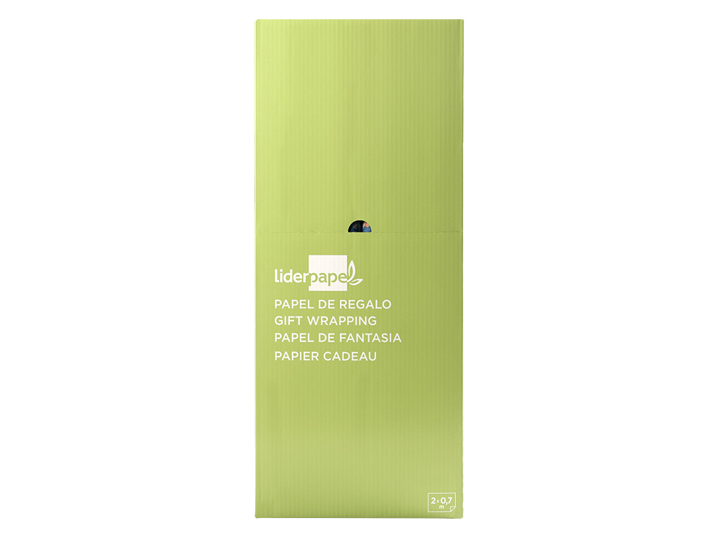 PAPEL DE REGALO LIDERPAPEL NAVIDAD ROLLO ANCHO 70 CM LONGITUD 2 MT GRAMAJE 60 GR DISEOS SURTIDOS