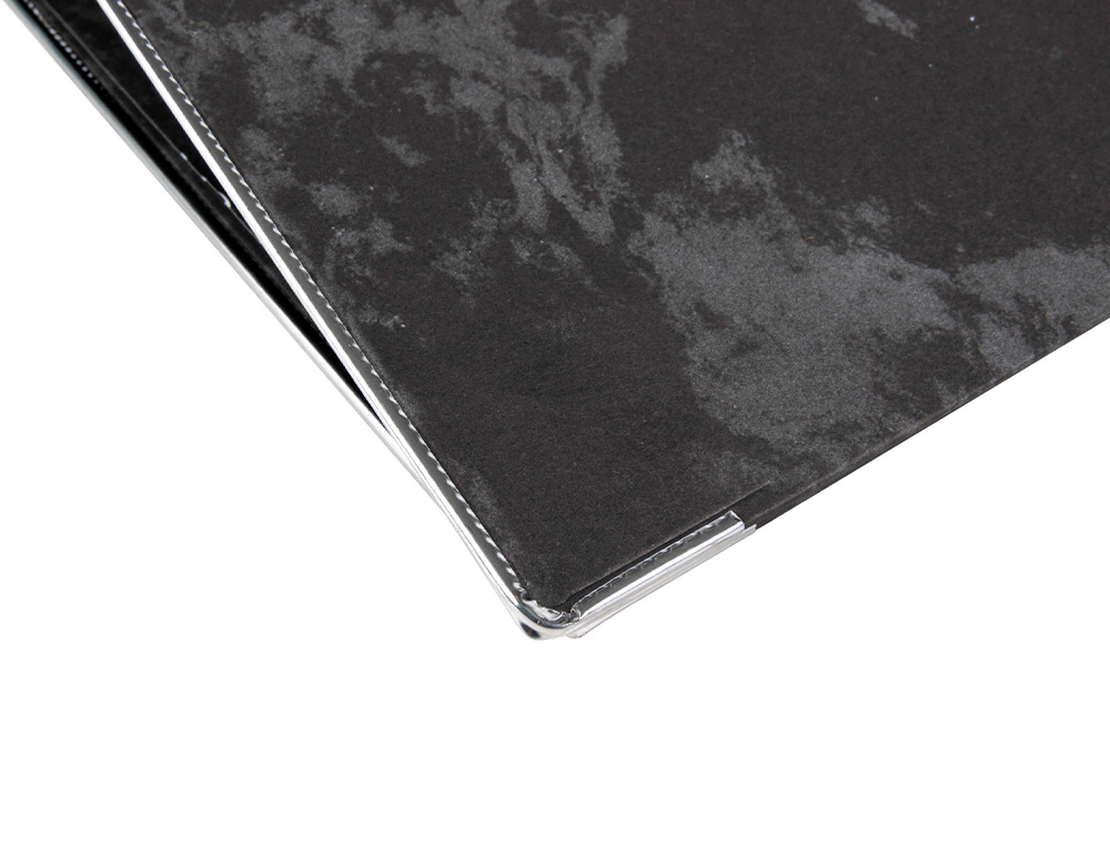ARCHIVADOR DE PALANCA LIDERPAPEL CARTON FORRADO FOLIO JASPEADO NEGRO CON CAJA CLASSIC BLUE