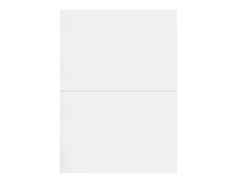 PAPEL LIDERPAPEL A4 80G/M2 LISO MICROPERFORADO EN DOS PARTES IGUALES PAQUETE DE 500 HOJAS FSC