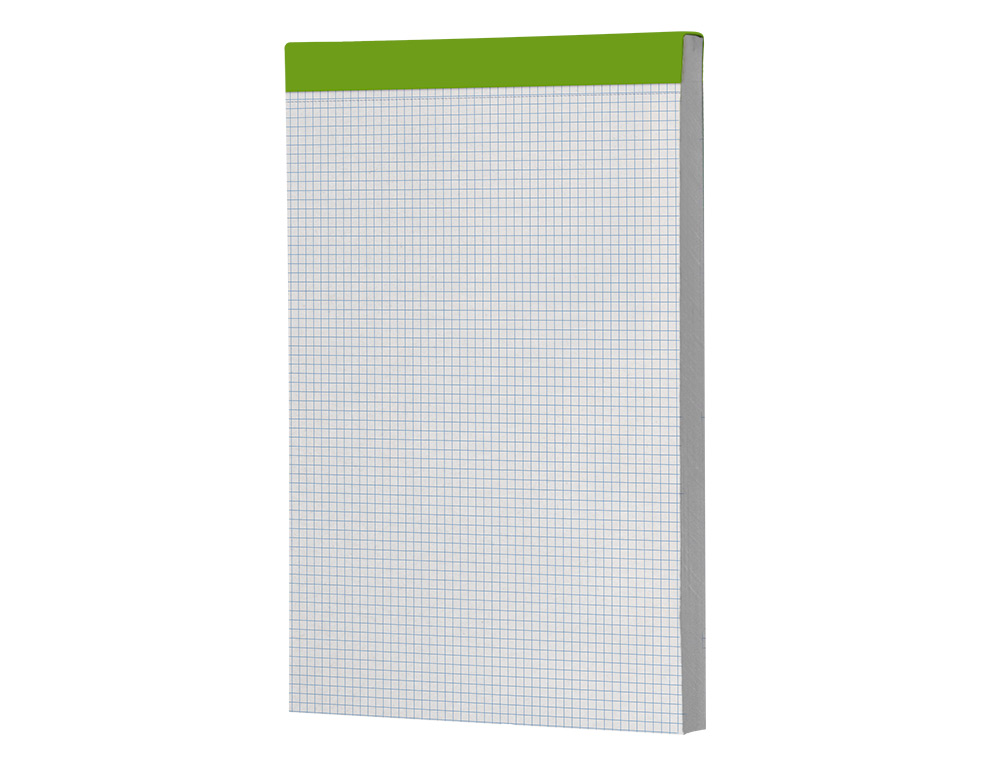 BLOC NOTAS LIDERPAPEL CUADRO 4 MM A4 80 HOJAS 60 G/M2 PERFORADO SIN TAPA