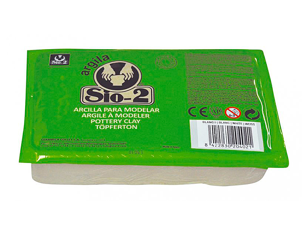 ARCILLA ARGILA SIO-2 COLOR BLANCO PAQUETE DE 1,5 KG