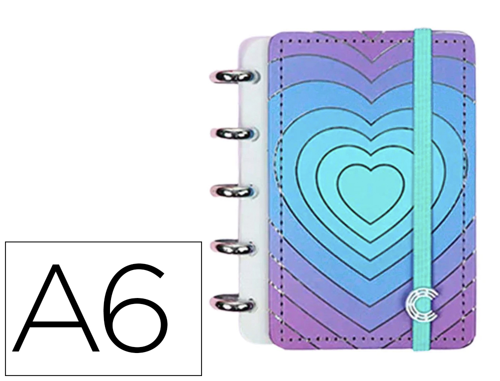 CUADERNO INTELIGENTE DIN A6 LOVELY SILVER LOVE 140X110 MM