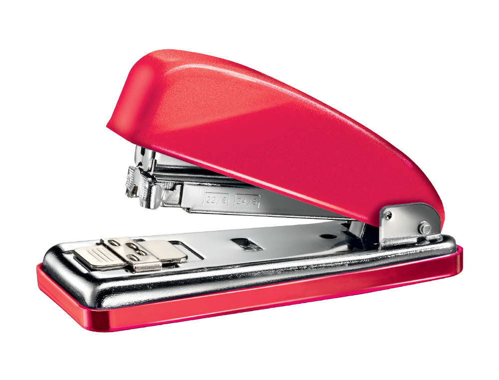 GRAPADORA PETRUS 226 WOW ROJO METALIZADO CAPACIDAD 30 HOJAS EN BLISTER USA GRAPAS 22/6 Y 24/6