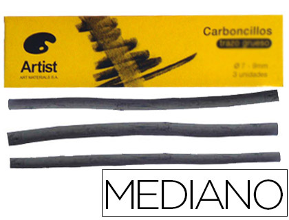 CARBONCILLO ARTIST MEDIANOS 5-6 MM CAJA DE 6 UNIDADES